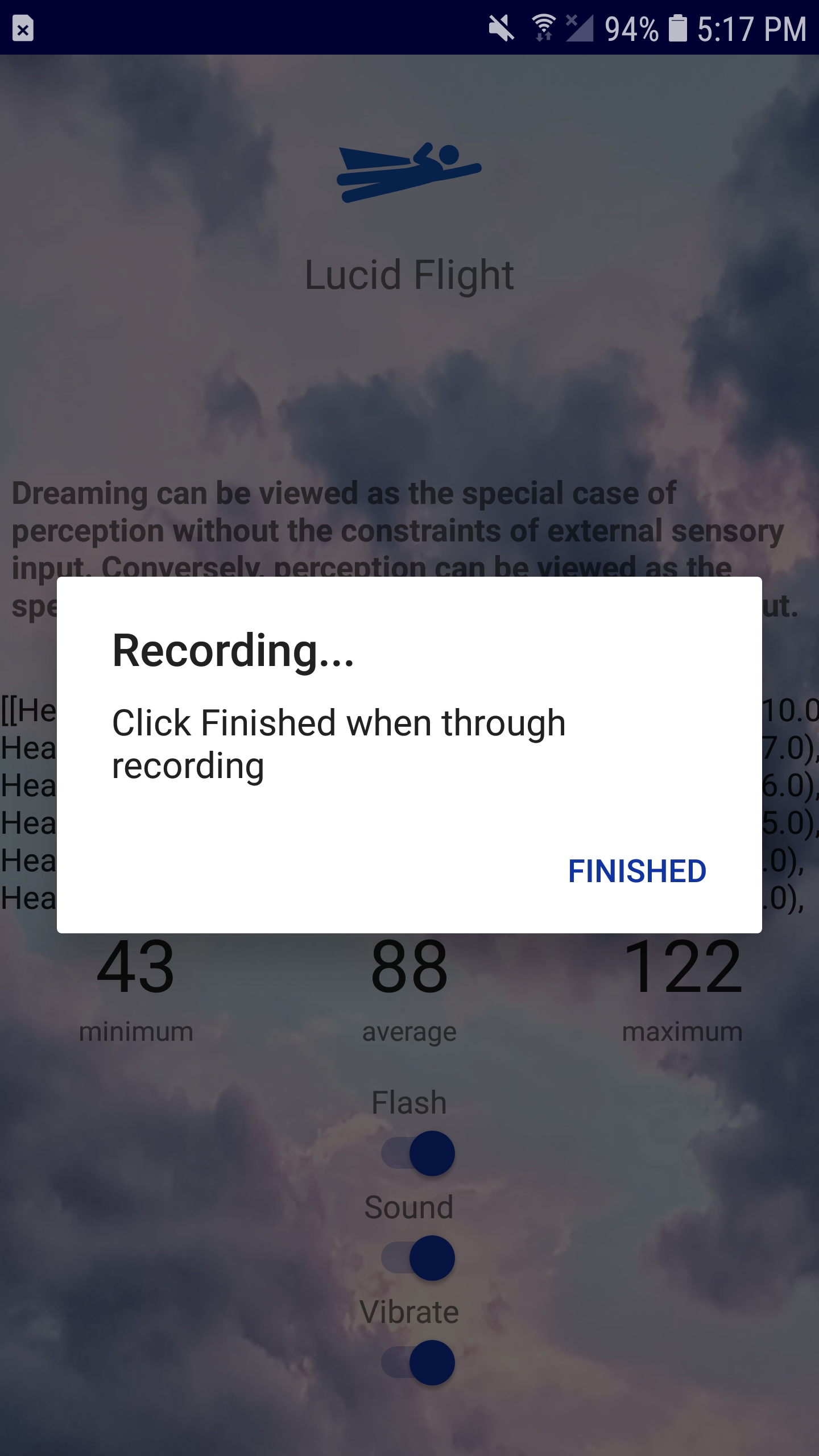 Recording screen